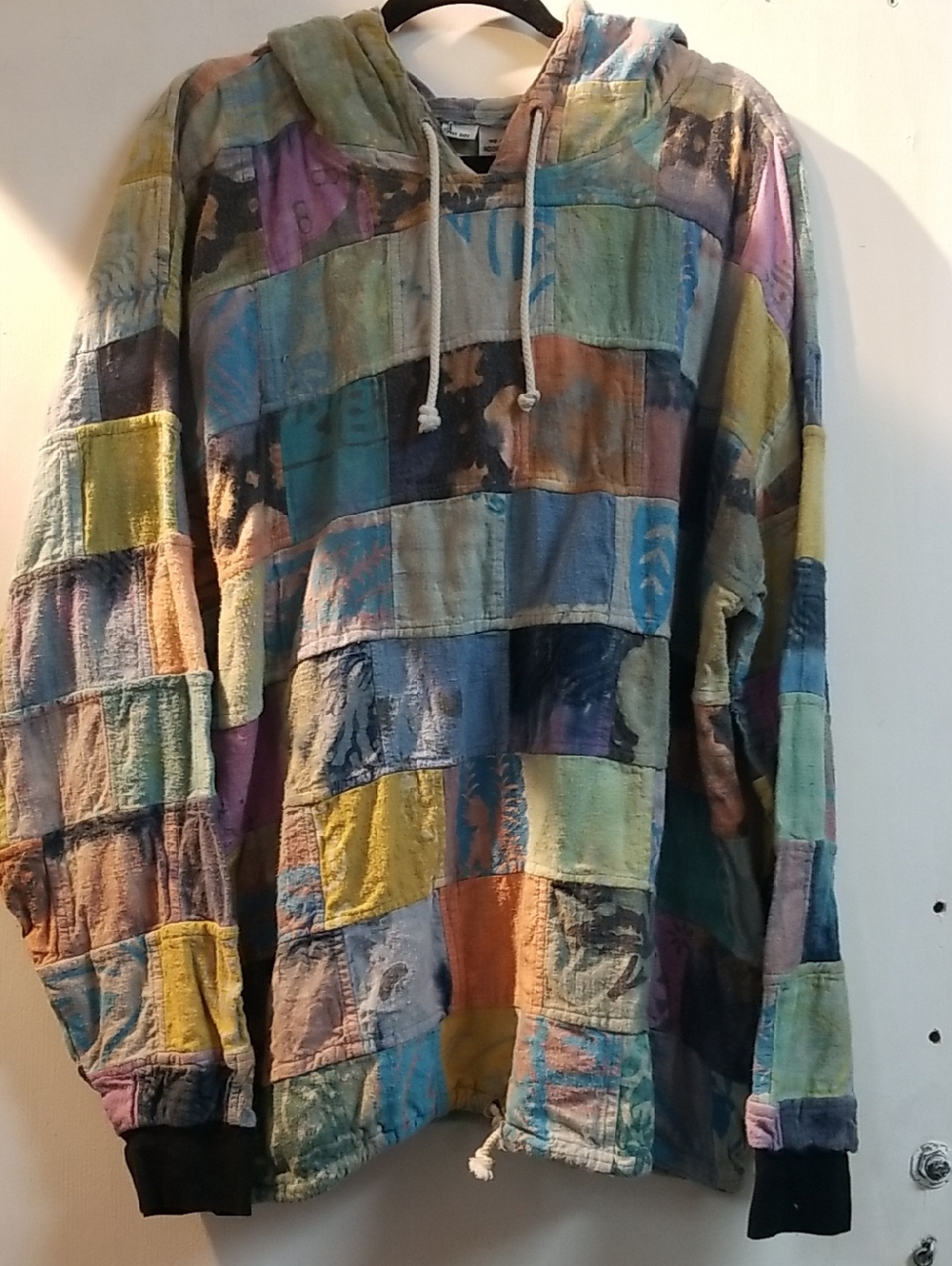 Multicolor Patchwork Hoodie Sweatshirt - Casual Women’s Pullover
